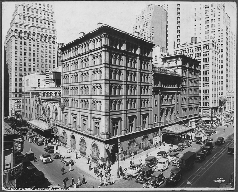 NEW YORK 1930S 8x10 SILVER HALIDE PHOTO PRINT METROPOLITAN OPERA HOUSE 